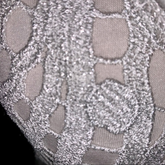 Express Silver Metallic Crocheted Tunic Tank Top - Picture 6 of 8